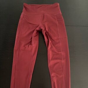 Maroon/Burgundy Ideology Leggings